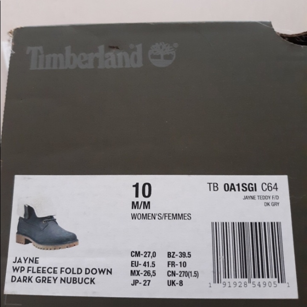 Jayne Fleece fold down boots dark gray